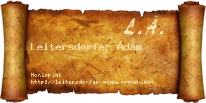 Leitersdorfer Ádám névjegykártya